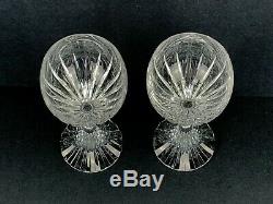 Set of 2 Baccarat France Crystal Massena Claret 7 Wine Glasses Mint Stamped