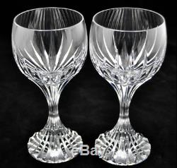Set of 2 Perfect Baccarat Crystal MASSENA Wine or Water Glasses 7-Multi Avail