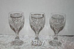Set of 3 Baccarat Massena Crystal Water Goblets Wine Glasses 6 7/8