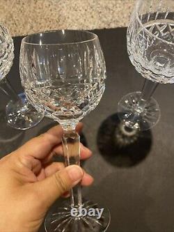 Set of 3 Waterford Crystal LISMORE Hock Wine Glasses