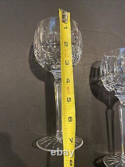 Set of 3 Waterford Crystal LISMORE Hock Wine Glasses