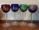 Set of 4 AJKA ARABELLA Bohemian Lead Crystal Wine Hocks Glasses, 8.25