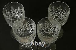 Set of 4 BACCARAT COLBERT Crystal France Tall Water Goblet Wine Glass 7 1/4
