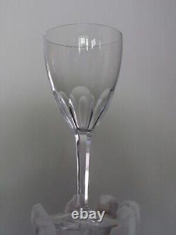 Set of 4 BACCARAT Genova Thumbprint Clear Crystal Claret Wine Stem Ware Glasses