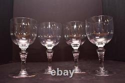 Set of 4 BACCARAT NORMANDIE Crystal Claret Wine Goblet Glasses 5 5/8 France