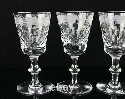 Set of 4 Edinburgh Cystal Lochnagar 4 5/8 Wine Glasses