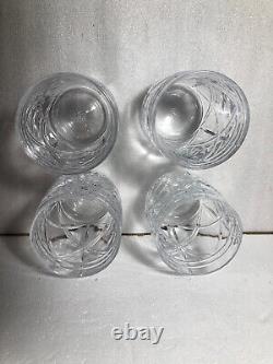 Set of 4 Ralph Lauren Brogan Classic Cut Crystal Stemless Wine Glass NWOB