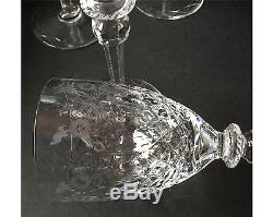 Set of 4 Rogaska Gallia Crystal 7 & 3/4 Wine Glasses Goblets Stems