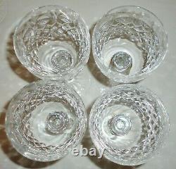 Set of 4 Rogaska QUEEN Cut Crystal WINE HOCKS Goblets Glasses 8 Excellent