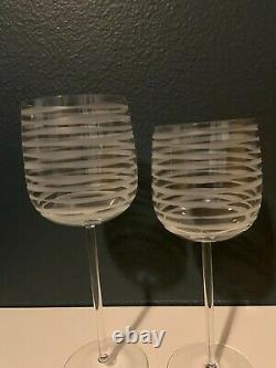 Set of 4 Salviati Graffiati Wine Glasses
