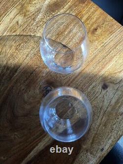 Set of 4 Tiffany & Co. Ridel Wine Tumbler Stemless 12oz Glasses