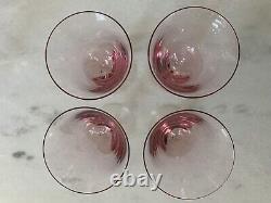 Set of 4 Tiffin-Franciscan Wistaria Pink Claret Wine Glass 17477