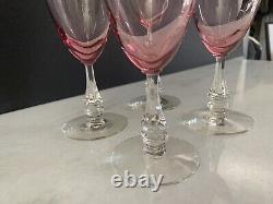 Set of 4 Tiffin-Franciscan Wistaria Pink Claret Wine Glass 17477