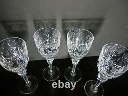 Set of (4) Vintage Rogaska GALLIA Cut Crystal Wine Glasses Goblets 7 3/4 Tall