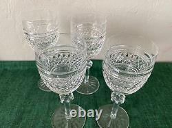 Set of 4 Vintage Waterford Crystal CASTLETOWN White Wine Glasses