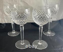 Set of 4 Waterford Crystal ALANA Hock Wine Glasses