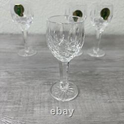 Set of 4 Waterford Crystal Lismore Small Tasting Liqueur Cocktail Wine Glasses