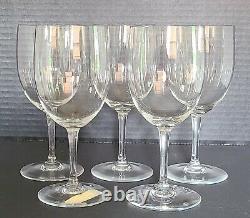 Set of 5 Baccarat Crystal Perfection Retired Elegant Water / Wine Glasses 6-5/8