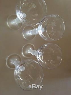Set of 5 Bayel France Crystal Venus De Milo Long Stem Wine Glasses