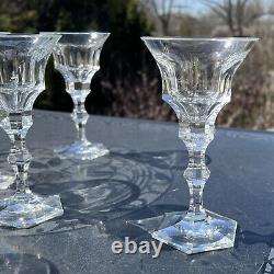 Set of 5 Moser Crystal Diplomate White Wine Glass Stems