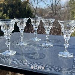 Set of 5 Moser Crystal Diplomate White Wine Glass Stems