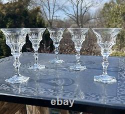 Set of 5 Moser Crystal Diplomate White Wine Glass Stems