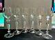 Set of 6 Antique German Crystal Wine Glasses with Double Air Twist Stem C. 1900