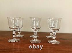 Set of 6 Baccarat France VENCE PROVENCE Crystal Wine glasses 5 5/8 Tall