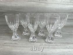 Set of 6 Clear Crystal Wine Goblets/ Glasses Pristine Condition