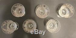 Set of 6 Edinburgh Crystal Thistle Pattern Wine Glasses, Excellent Condition