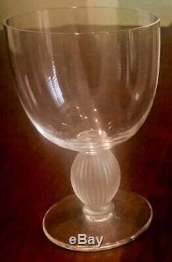 Set of 6, LALIQUE Langeais Crystal 4 3/4 Bordeaux Wine Goblets. Hand blown, VTG