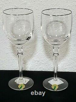 Set of 6 NEW Waterford Lead Crystal CARLTON Platinum 7 3/4 Wine Glasses, Rare