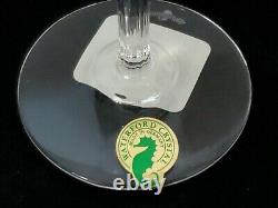 Set of 6 NEW Waterford Lead Crystal CARLTON Platinum 7 3/4 Wine Glasses, Rare