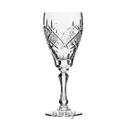 Set of 6 Neman Glassworks, 7.7-Oz Hand Made Vintage Crystal Wine Glasses