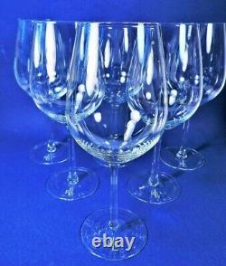 Set of 6 RALPH LAUREN NORMANDY CRYSTAL SAVIGNON BLANC WINE GLASSES (MINT)