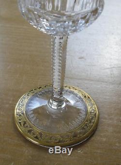 Set of 6 St Louis Crystal Thistle Pattern 7oz Wine Glasses 6 3/8(16.25cms)