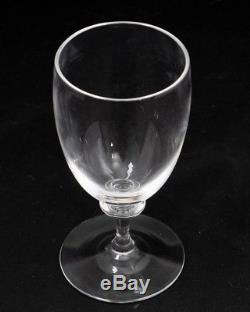 Set of 6 Steuben 4oz. Wine Glasses 5.25 Stemware STE8 Clear Glass Wafer Stem
