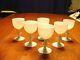 Set of 6 Vintage Portieux Vallerysthal 4 1/2 White Opaque Wine Glasses