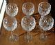 Set of 6 Waterford Cut Crystal Lismore Wine Hock Goblets 7-3/8 Tall