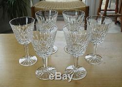 Set of 6 Waterford Lismore 6oz Wine Glasses 5 7/8(15cms)