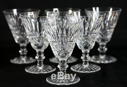 Set of 6 Waterford TRAMORE 5-1/2 Tall Wine Glasses / Water Goblets, Old Mark