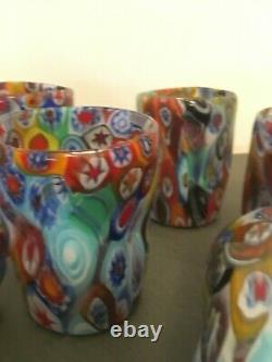Set of 6 cups glasses water ACQUA GOTO murrisa in VETRO di MURANO rare made