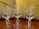 Set of 6 mixed Lalique Fountainbleau wine glasses