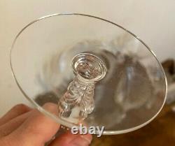 Set of 7 Vintage FOSTORIA Navarre Clear Champagne Wine Glasses Goblets 6 3/8