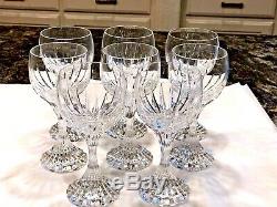 Set of 8 Baccarat Massena 7 Water/Red Wine goblets