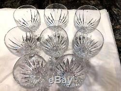 Set of 8 Baccarat Massena 7 Water/Red Wine goblets