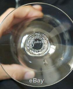 Set of 8 Fostoria NAVARRE Crystal Wine Goblet Glasses 6 1/2 Signed