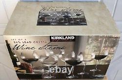 Set of 8 Kirkland Signature Red Wine Crystal Globe Balloon 9 Pinot Noir Glasses