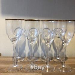 Set of 8 Noritake Golden Tribute Wine Glasses