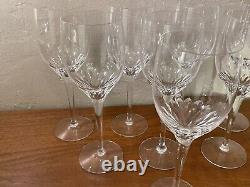 Set of 8 Orrefors PRELUDE 7 3/8 Clear Claret Wine Goblets Glasses